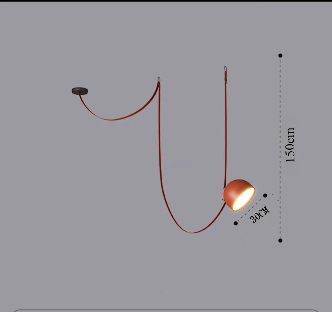 HEIKESZ Nordic Style Orange 3 Head Canvas Pendant Light Minimalist Designer Lamp Creative Italian Bar Restaurant Lighting