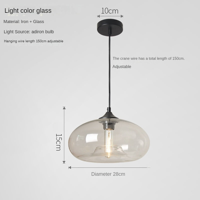 HEIKESZ Modern Round Stained Glass Chandelier Creative Hanging Light Fixture for Dining Room Bar Counter Living Room Ceiling Lighting