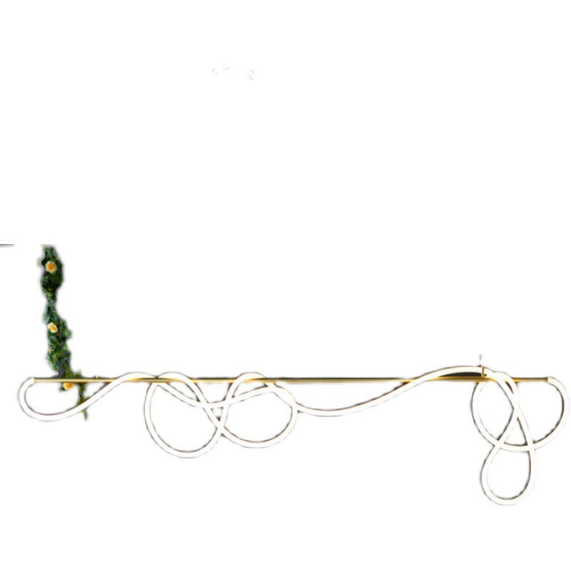 HEIKESZ Minimalist Chandelier for Restaurant Bar Long Dining Table Music Note Art Designer LED Tube Winding Line Lamp