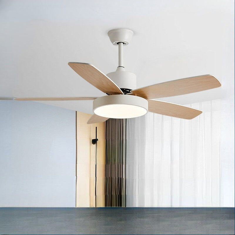 HEIKESZ Smart Nordic Ceiling Fan Lamp with Frequency Conversion for Living Room Dining Room Bedroom