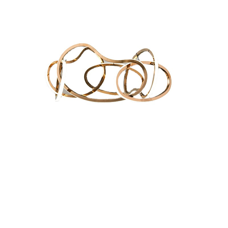 HEIKESZ Modern Simple Chandelier Light Luxury Living Room Dining Room Bedroom Creative Ring Pendant Lamp