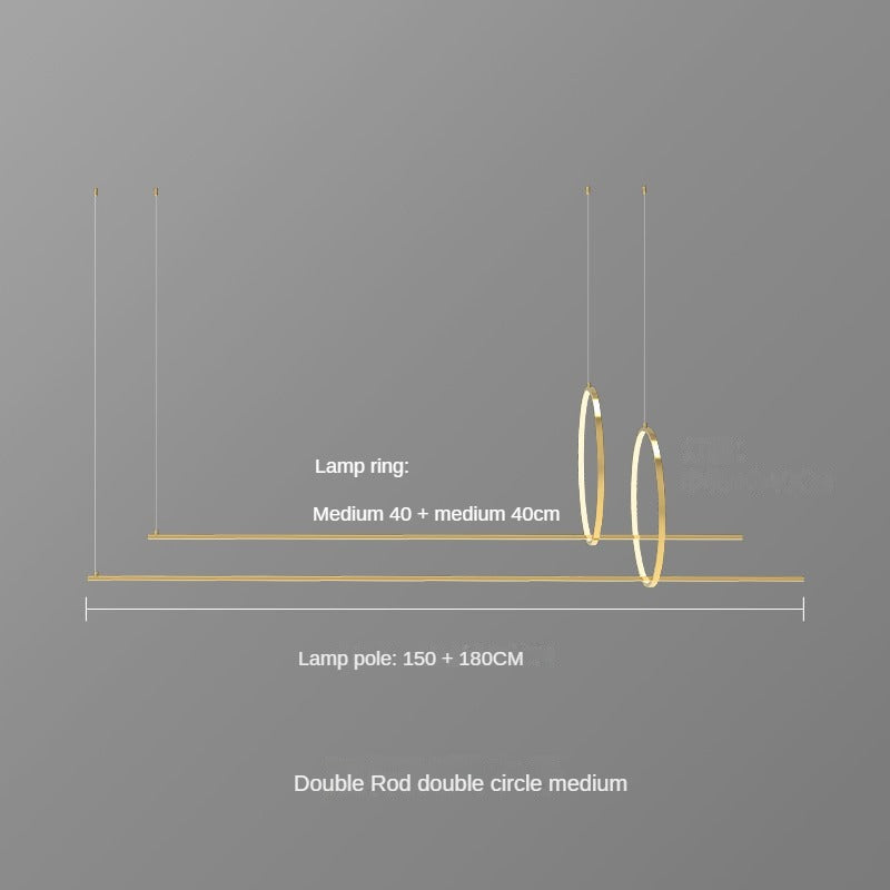 HEIKESZ Nordic Kitchen Bar LED Chandelier Luxury Lighting Minimalist Office Study Light Decorative Dining Room