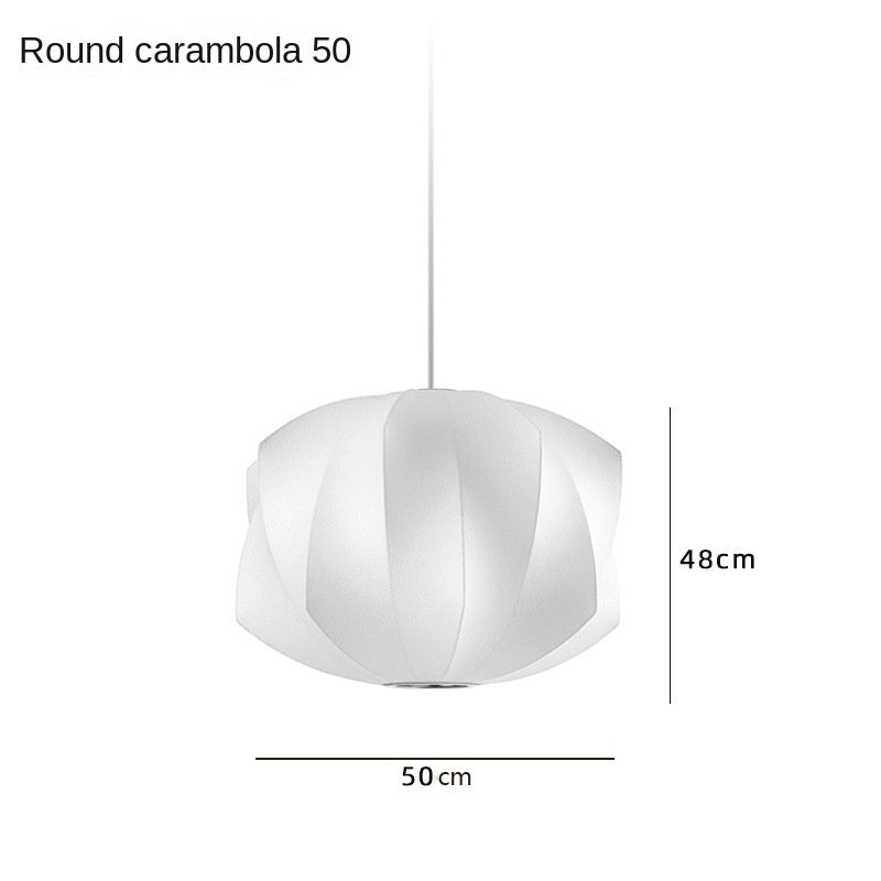 HEIKESZ New Chinese Style Silk Fabric Lantern Chandelier for Living Room Dining Room Clothing Bar Tea Art Bar Round Lamps