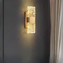 HEIKESZ Nordic Square Glass Wall Lamp Modern Minimalist Luxury Lighting for Living Room Bedroom Stairs Background Wall