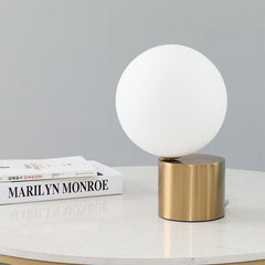 HEIKESZ Nordic Glass Bedside Lamp Modern LED Eye Protection Table Lamp for Bedroom Living Room Study Soft Lighting Decor