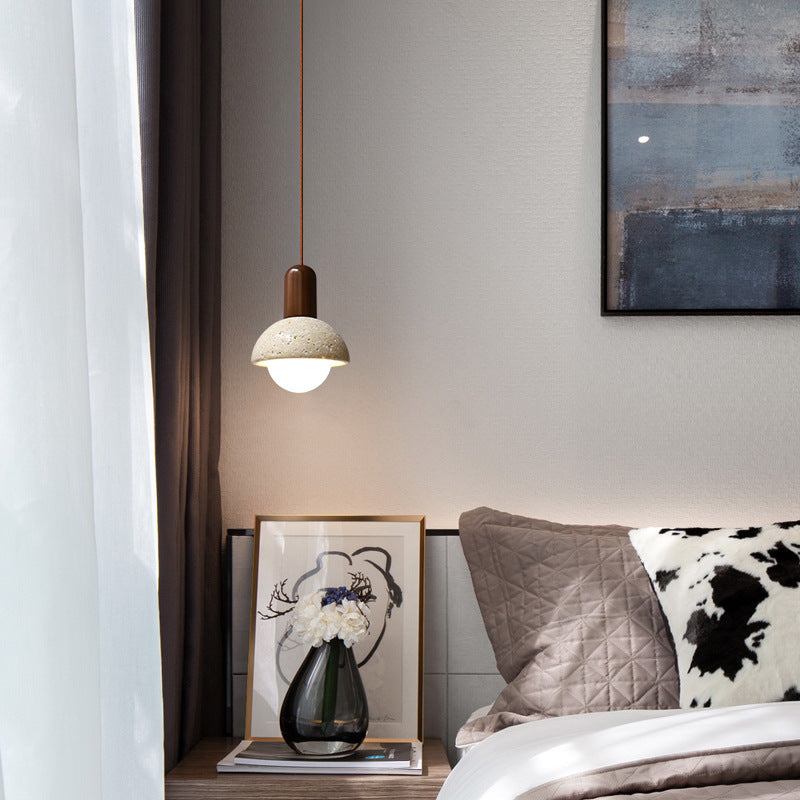 HEIKESZ Silent Style Black Yellow Cave Stone Japanese Bedroom Chandelier Vintage Industrial Lighting for Living Room