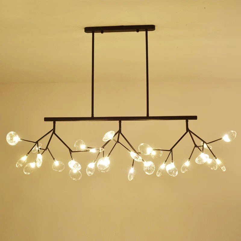 HEIKESZ New Nordic Chandelier Post-Modern Creative Firefly LED Dining Room Ceiling Light Affordable Luxury Lighting for Living Room Bedroom