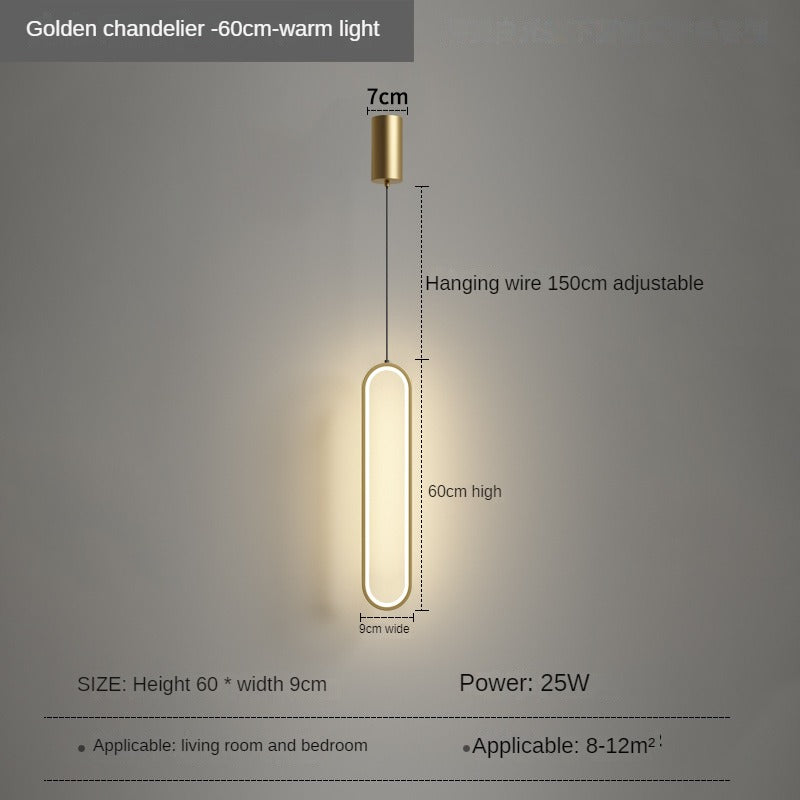 HEIKESZ Nordic Bedroom Chandelier Modern Minimalist LED Lights Creative Living Room Wall Light Luxury Small Droplight for Bedside