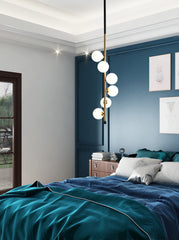 HEIKESZ Nordic Bed Head Chandelier Creative Art Light Luxury Post-Modern Minimalist Living Room Ceiling Lamp for Villa Hotel Lighting