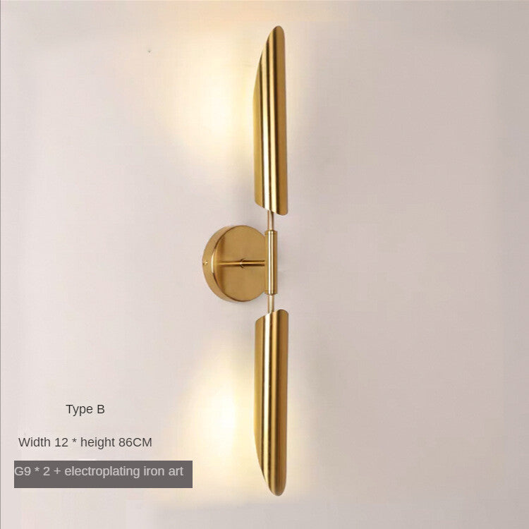 HEIKESZ Modern Minimalist Wall Lamp for Living Room Bedroom Nordic Style Monocephalic Light Fixture Hotel Cafe Decor