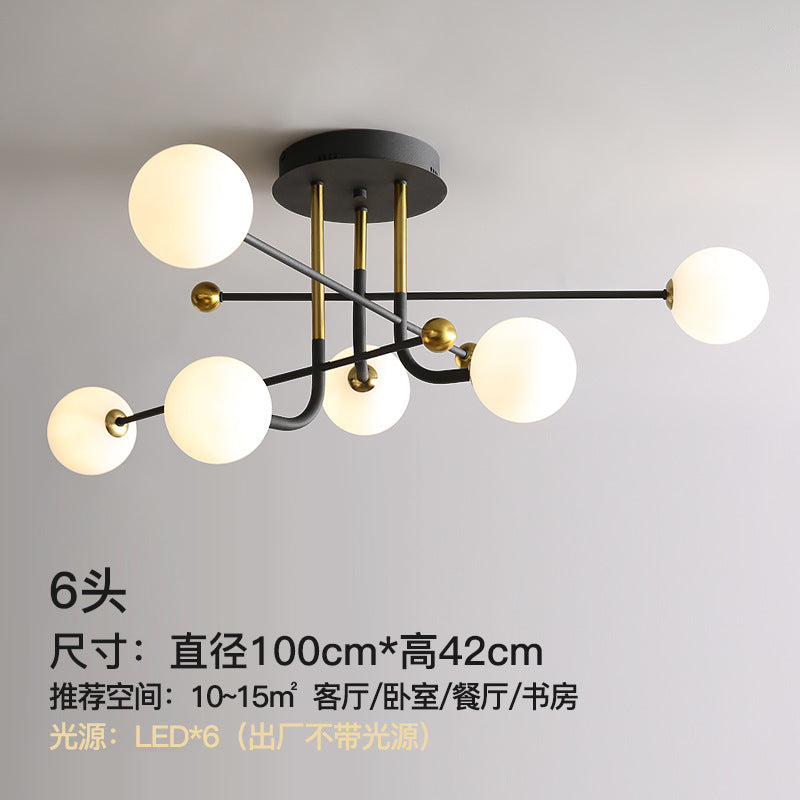 HEIKESZ Nordic Ceiling Lamp Modern Living Room Light Minimalist Italian Design Luxury Bedroom Lighting Magic Bean Lamp