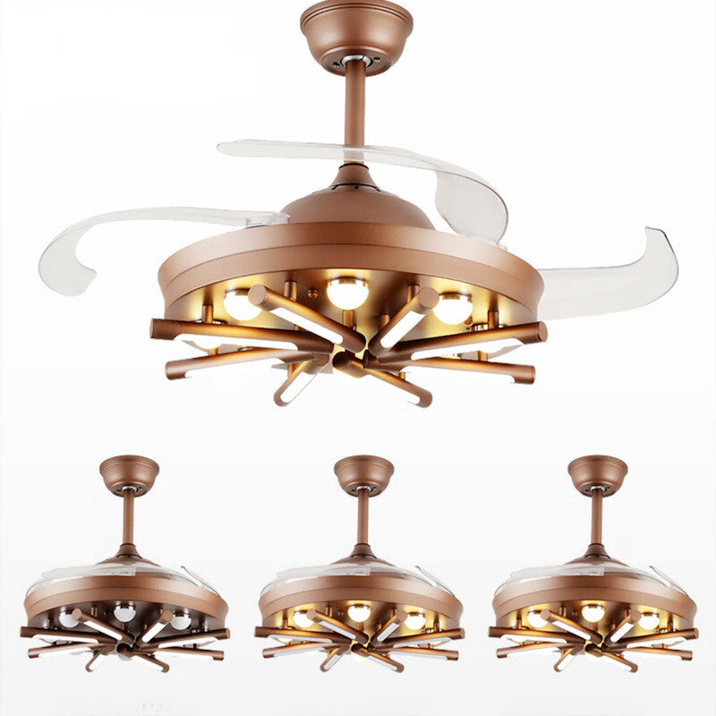 HEIKESZ Retro Industrial Nordic 42 Inch Ceiling Fan with Light Remote Control for Living Room Bedroom Dining Room Restaurant