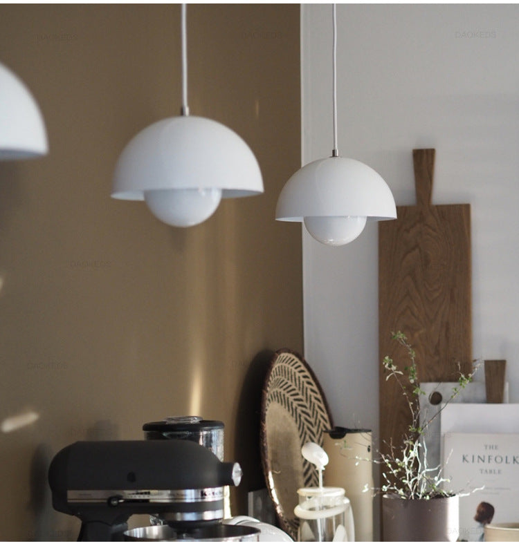 HEIKESZ Modern Minimalist Bud LED Chandelier Semicircle Hanging Lamp for Dining Room Cafe Bar Bedroom Living Room Lighting