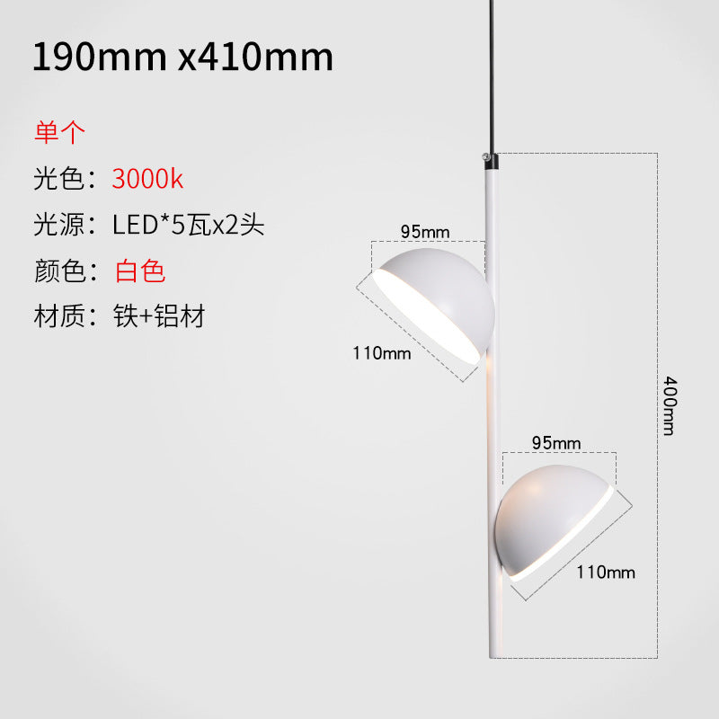 HEIKESZ Nordic Bedside Chandelier Modern Minimalist Adjustable Small Droplight for Bedroom Living Room Wall Decor