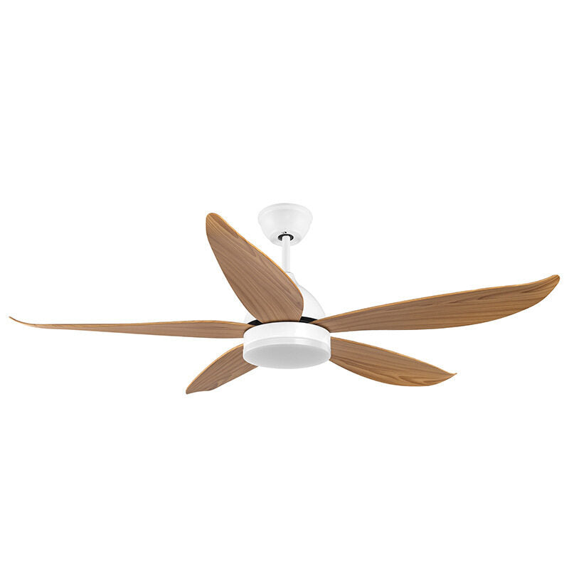 HEIKESZ Modern Minimalist Wood Grain Ceiling Fan With Remote Control 46 54 Inch Five Leaf Fan Light For Dining Living Room