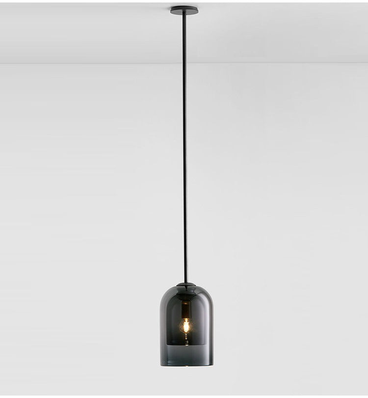 HEIKESZ Nordic Minimalist Pendant Lamp Single Head Glass Chandelier Creative Bedroom Ceiling Light Fixtures for Dining Room Bar Bedside Decor