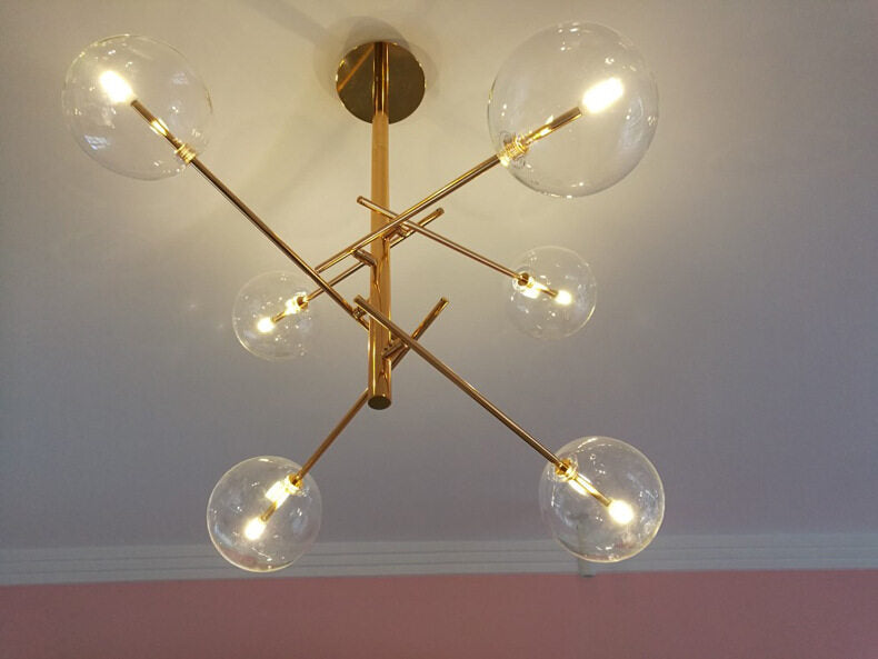 HEIKESZ Nordic Creative Chandelier for Living Room Bedroom Warm Light Ceiling Lamp Studio Clothing Shop Lighting