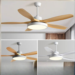 HEIKESZ Simple Nordic Ceiling Fan Light 48 52 60 Inch Large Wind Remote Control Frequency Conversion for Household Living Room