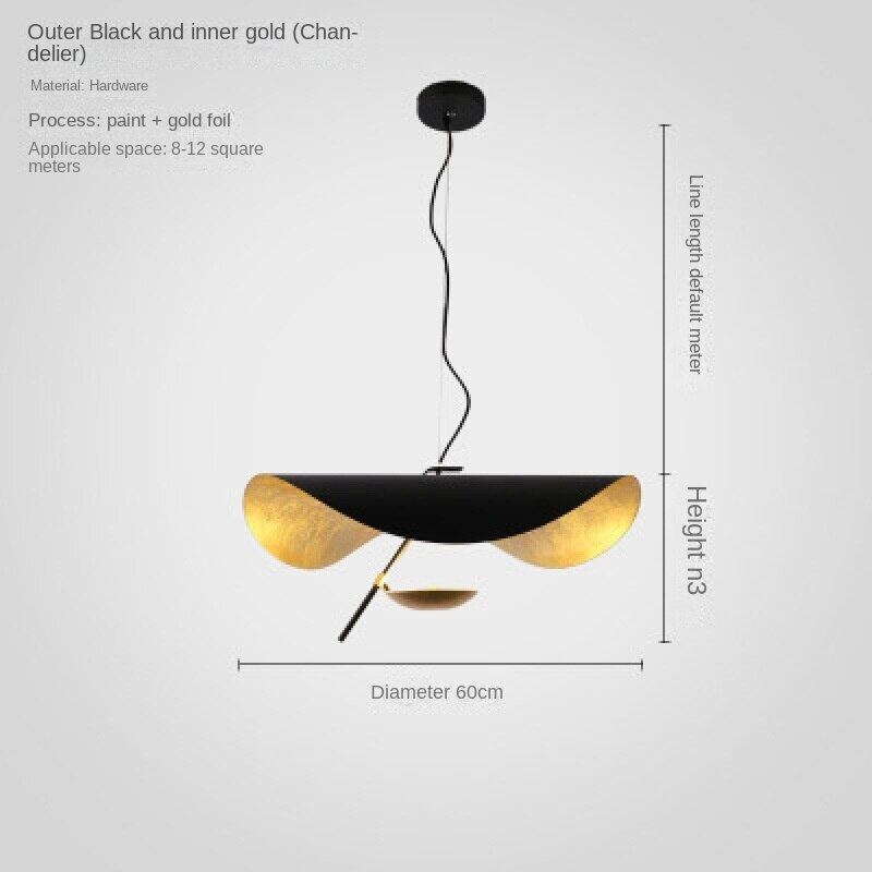 HEIKESZ Italian Creative UFO Pendant Lamp Modern Light Luxury LED Chandelier for Living Room Dining Room Ceiling Lighting