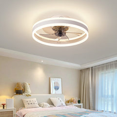 HEIKESZ LED Ceiling Fan Light Nordic Modern Design Invisible Fan Lamp for Bedroom Dining Room Balcony One-year Warranty  Energy Saving