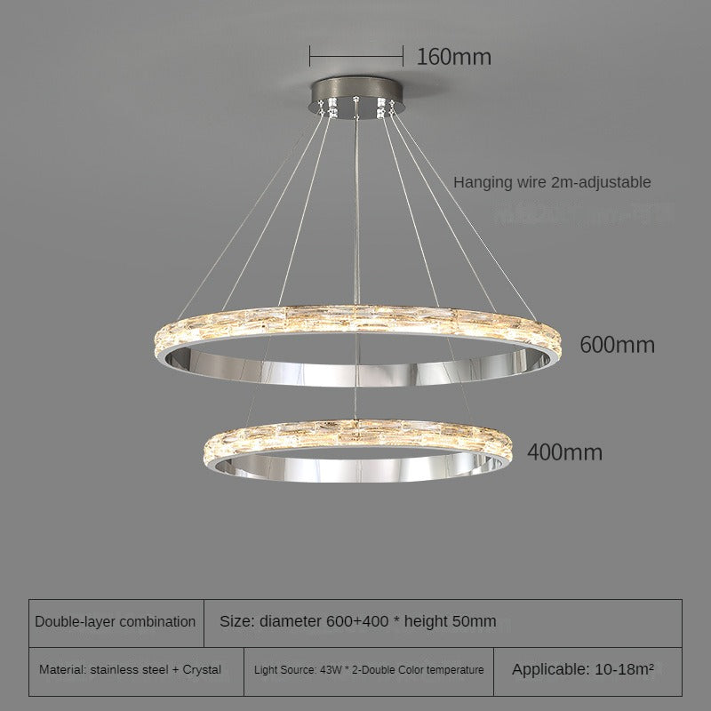 HEIKESZ Post-Modern Crystal Chandelier Luxury Creative Home Living Room Decorative Lighting for Upscale Cafe Store