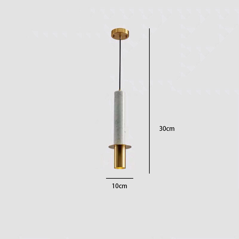 HEIKESZ Modern Minimalist Droplight Art Marble Terrazzo Single Head Bedside Lamp for Restaurant Bar Decor