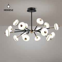 HEIKESZ All Copper Chandelier Golden Black High End Creative Dining Room Living Room Lighting
