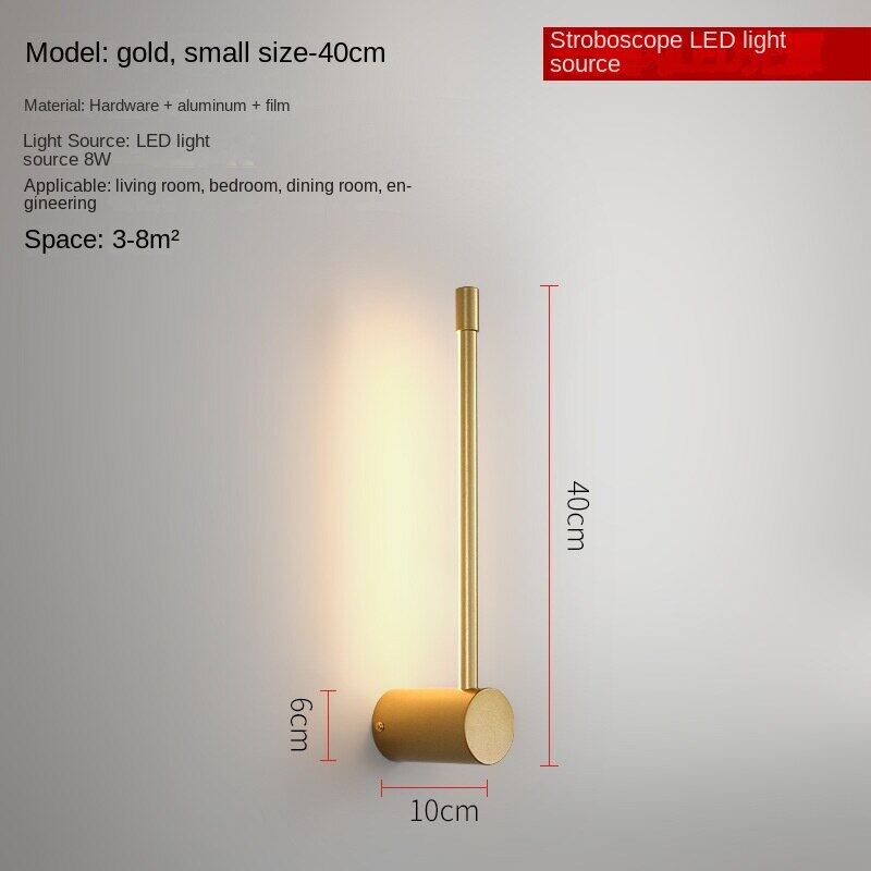 HEIKESZ Minimalist Long LED Wall Lamp Modern Nordic Light Luxury for Bedroom Living Room Hotel
