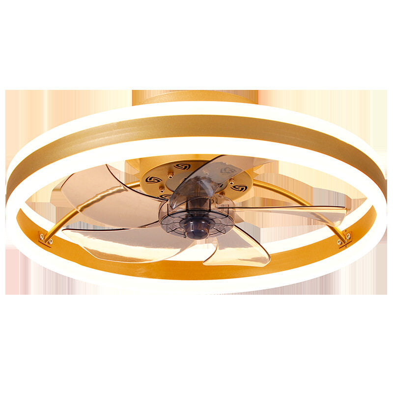 HEIKESZ LED Ceiling Fan Light Nordic Modern Design Invisible Fan Lamp for Bedroom Dining Room Balcony One-year Warranty  Energy Saving
