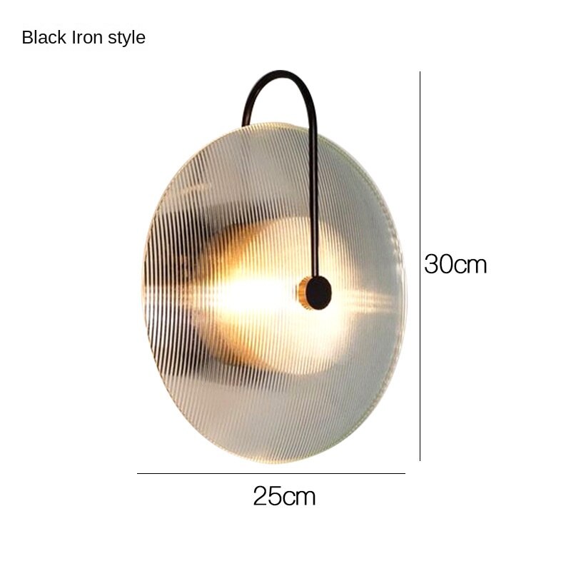 HEIKESZ Nordic Glass Wall Lamp Minimalist Design for Living Room Bedroom Hotel Guest Room Sofa Model Room Decorative Lighting