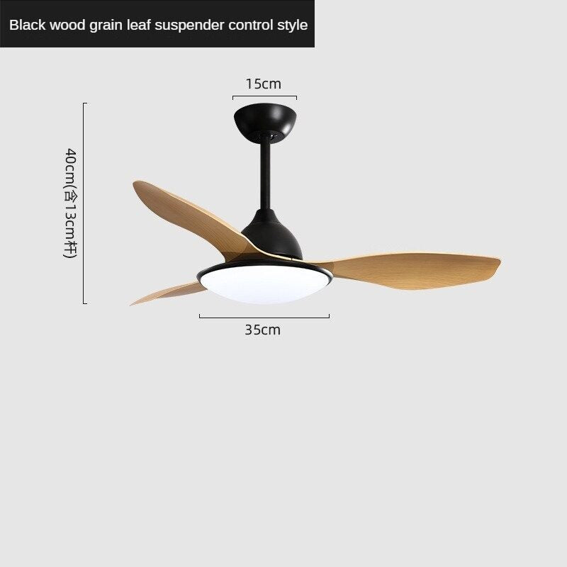HEIKESZ Nordic 42 52 Inch Ceiling Fan with LED Light Modern Minimalist Noiseless Frequency Conversion Fan for Living Room Bedroom Restaurant