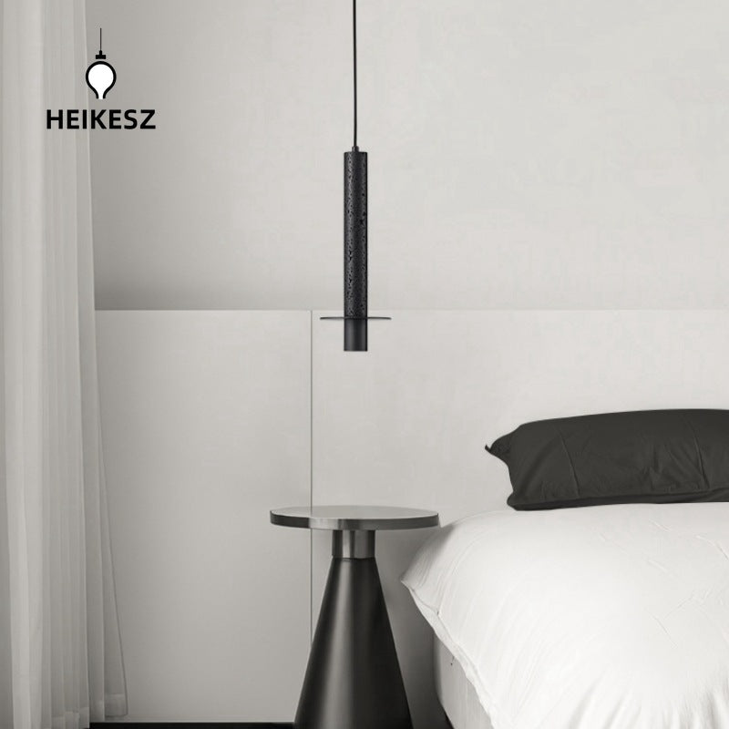 HEIKESZ Italian Minimalist Black Cave Stone Droplight Nordic Modern Ceiling Lamp for Living Room Bedroom Dining Room Bar Decor