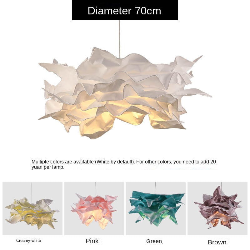 HEIKESZ Paper Art Cloud Flower Chandelier Creative Cloud Lamp for Bedroom Dining Room Shop Bar Decoration Simple Art Design