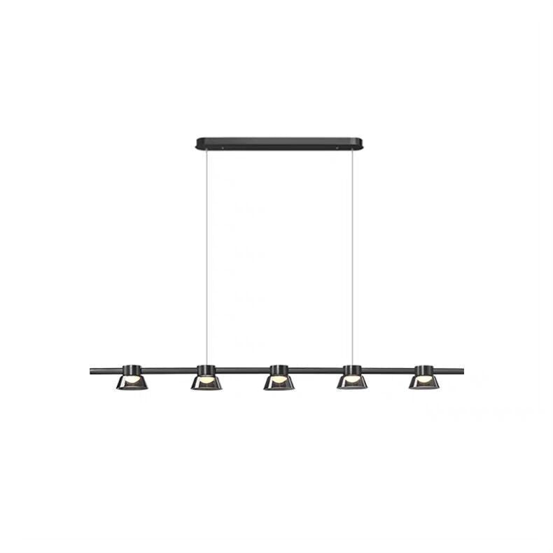 HEIKESZ Modern Minimalist Chandelier Long Glass Nordic Style Lighting for Living Room Bedroom Restaurant Bar