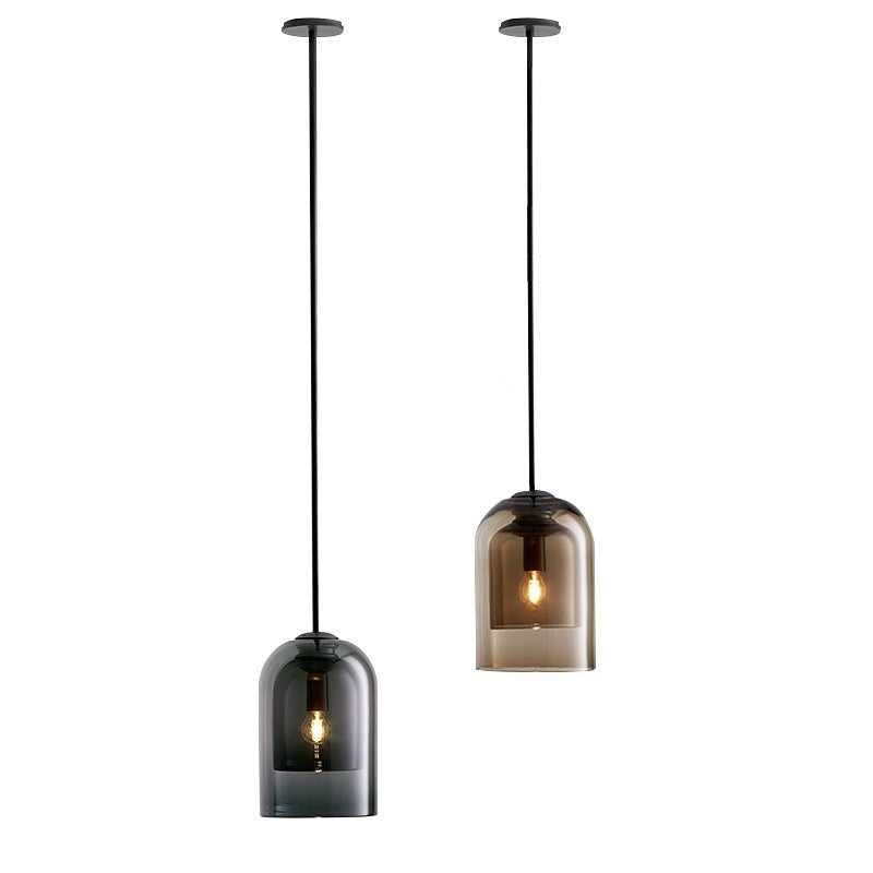HEIKESZ Nordic Minimalist Pendant Lamp Single Head Glass Chandelier Creative Bedroom Ceiling Light Fixtures for Dining Room Bar Bedside Decor