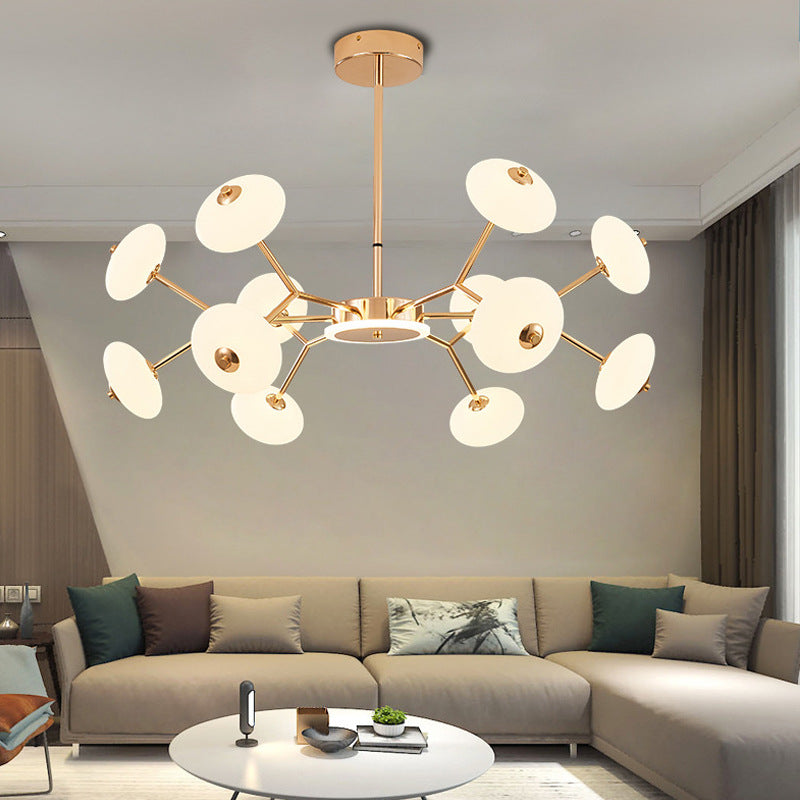 HEIKESZ All Copper Chandelier Golden Black High End Creative Dining Room Living Room Lighting