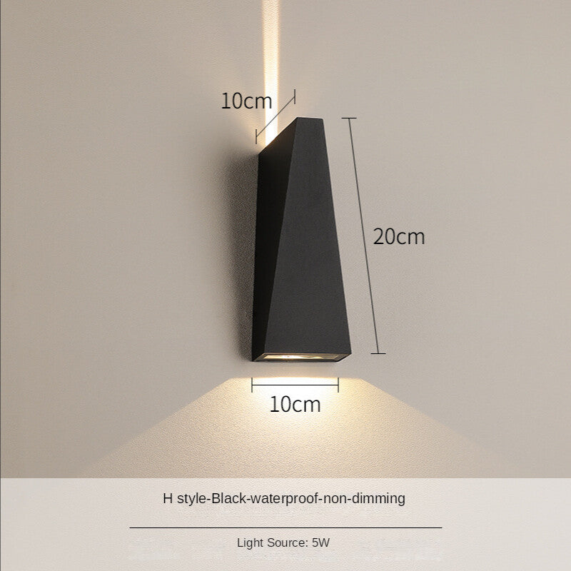 HEIKESZ Nordic LED Wall Lamp Waterproof Outdoor Indoor Bedside Corridor Balcony Courtyard Stair Light Warm White Bulb for Living Room Bedroom Lighting