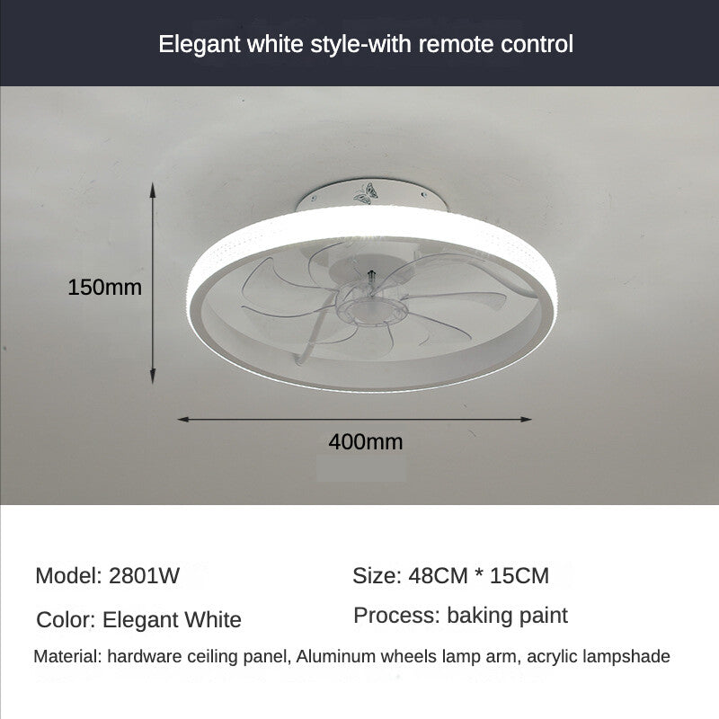 HEIKESZ Modern Ceiling Fan Lamp with LED Crystal Lights Remote Control Luxury Bedroom Living Room Restaurant Light Wholesale Nordic Minimalist Design