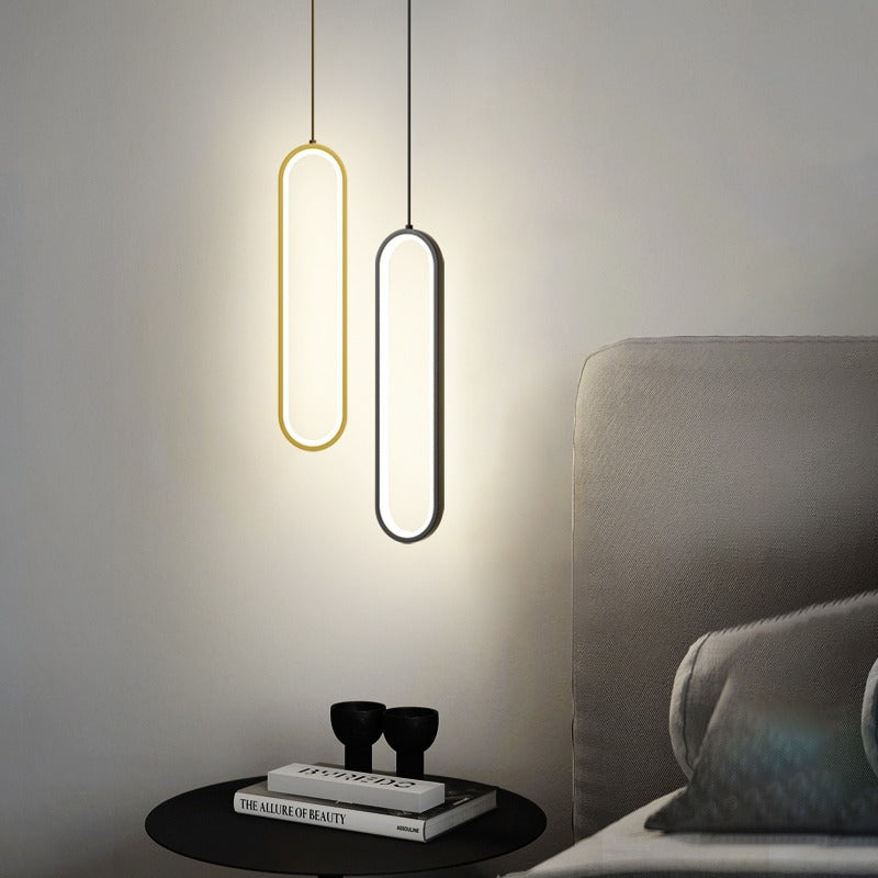 HEIKESZ Nordic Bedroom Chandelier Modern Minimalist LED Lights Creative Living Room Wall Light Luxury Small Droplight for Bedside