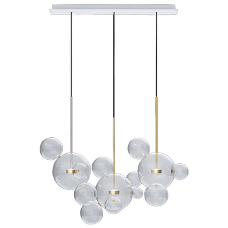 HEIKESZ Nordic Creative Post Modern Art Magic Bean Bubble Lamp Mickey Glass Chandelier for Living Room Bedroom Dining LED Lighting