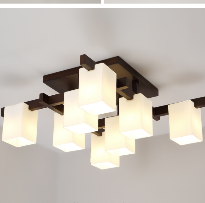 HEIKESZ Chinese Ceiling Lamp Led Solid Wood Simplicity Antique Master Bedroom Living Room Home Hall Light