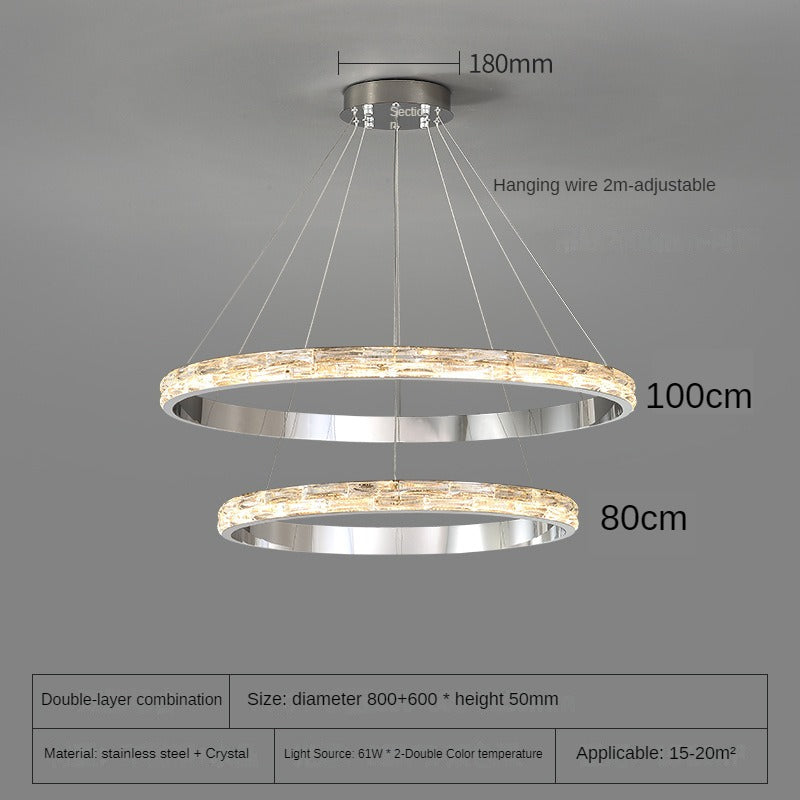 HEIKESZ Post-Modern Crystal Chandelier Luxury Creative Home Living Room Decorative Lighting for Upscale Cafe Store