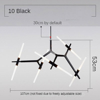 HEIKESZ Nordic Post Modern Tree Branch Chandelier Luxury Industrial Style Living Room Lamp for Home and Restaurant Decor