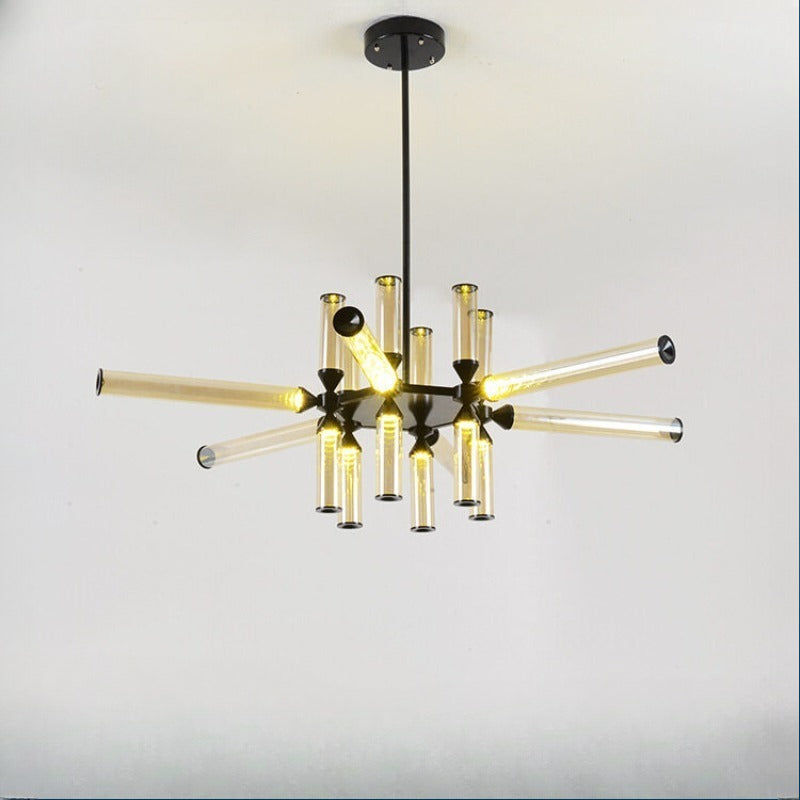 HEIKESZ Nordic Modern LED Glass Chandelier for Living Room Dining Bedroom Simple Creative Lighting Fashion Lamps