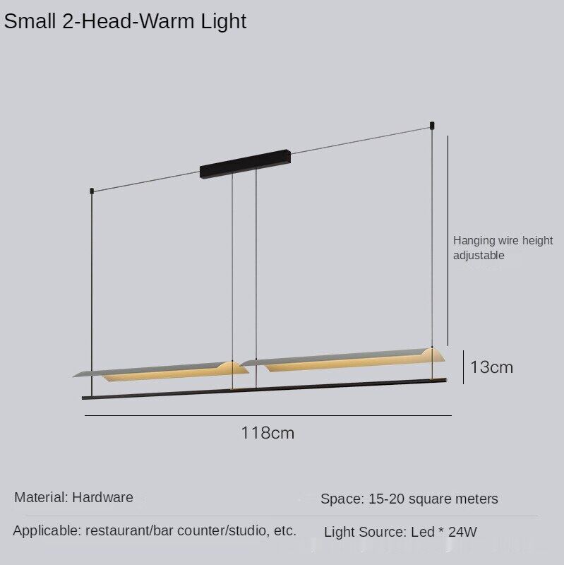 HEIKESZ Modern Chandelier Minimalist Design LED Ceiling Light for Restaurant Bar Living Room Bedroom Kitchen Island Hanging Lamp