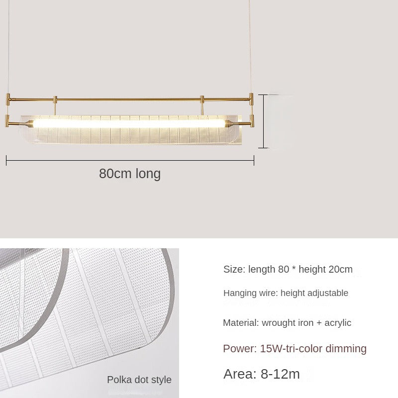 HEIKESZ Italian Minimalist Chandelier Creative Art Strip Light for Dining Room Bar Kitchen Island