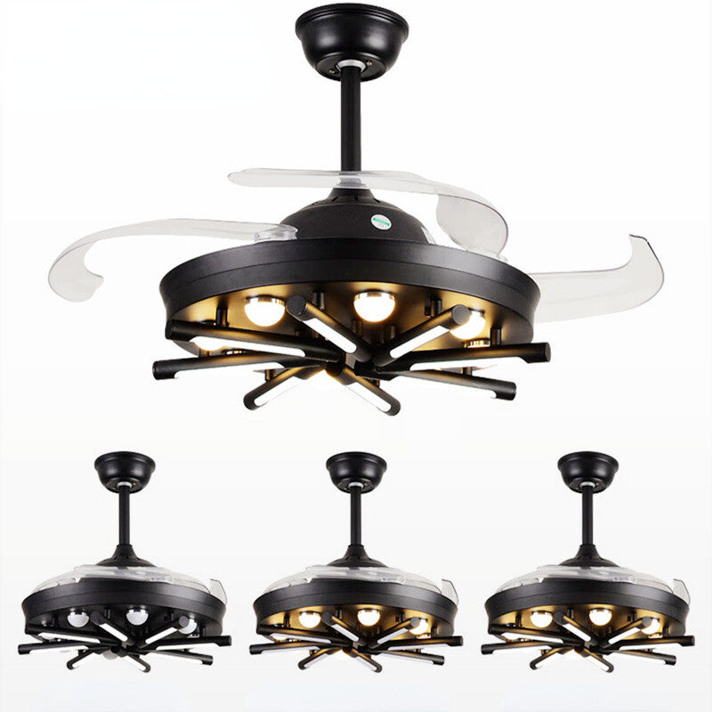 HEIKESZ Retro Industrial Nordic 42 Inch Ceiling Fan with Light Remote Control for Living Room Bedroom Dining Room Restaurant