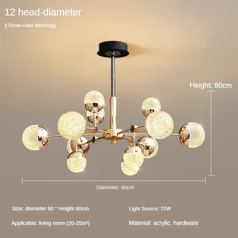 HEIKESZ Modern Light Luxury Chandelier Italian Creative Magic Bean Design for Living Room Bedroom Dining Room High End Lighting
