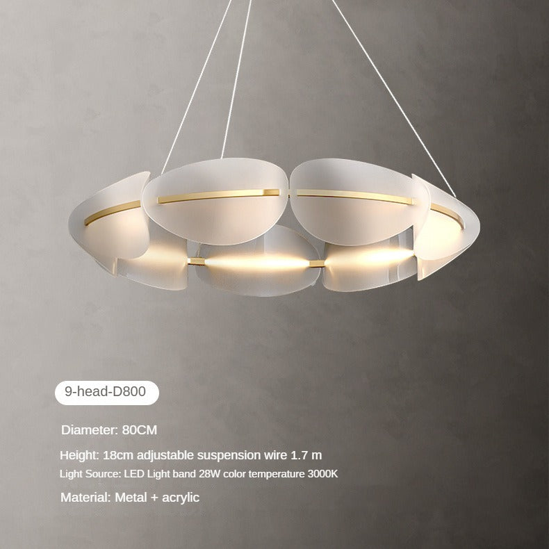 HEIKESZ Shell Chandelier Modern Nordic Design for Dining Room Bedroom Light Luxury Creative Personality Living Room Lighting