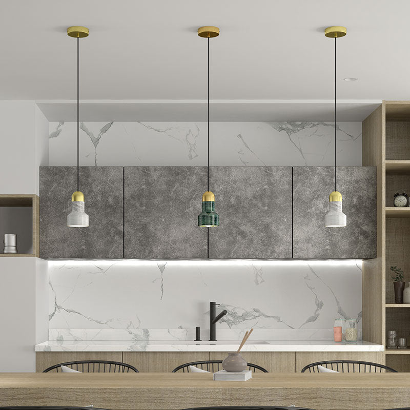 HEIKESZ Nordic Modern Simple Marble Drop Light Affordable Luxury Ceiling Lamp for Living Room Dining Room Bedside Creative Personality Lighting